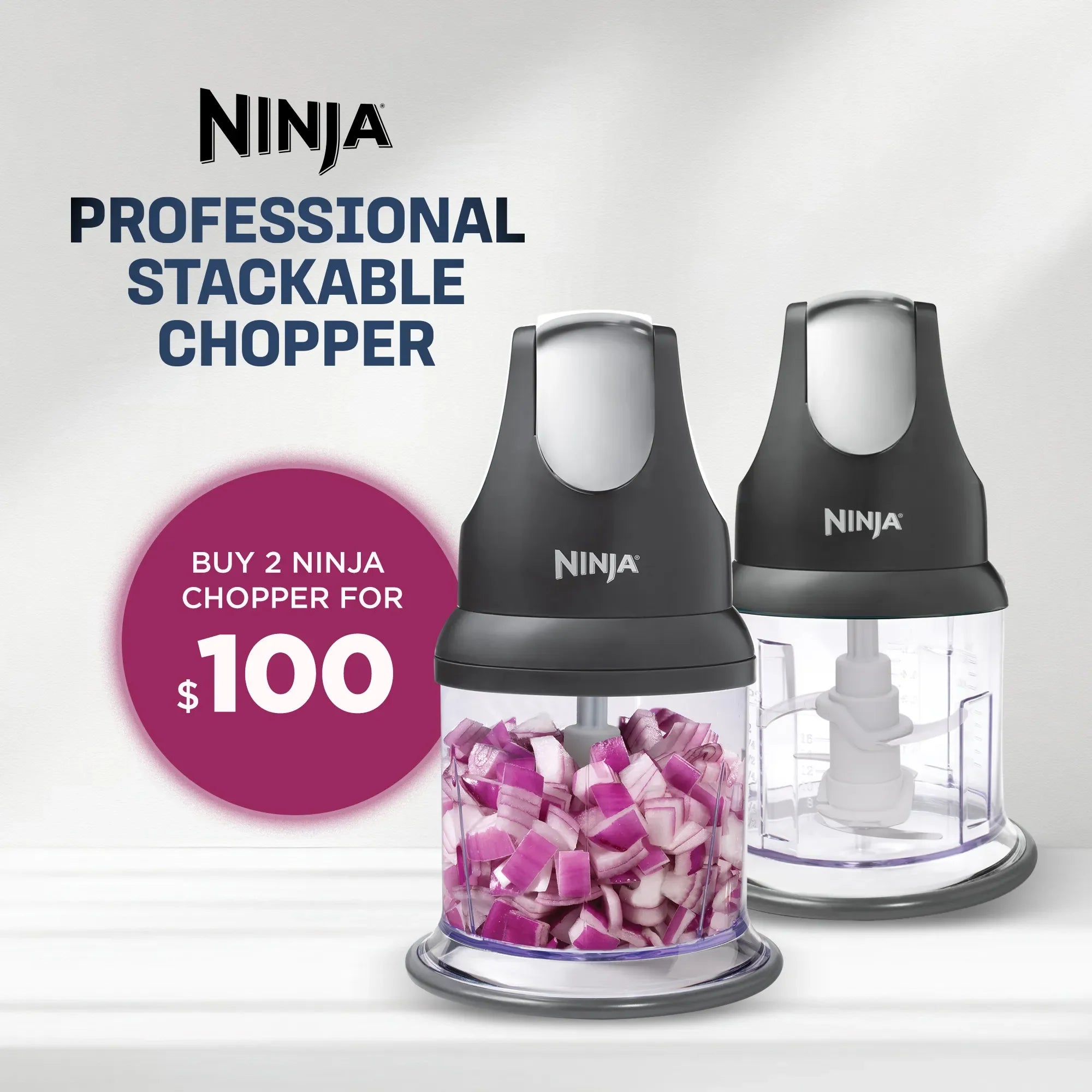 2 X Professional Stackable Chopper