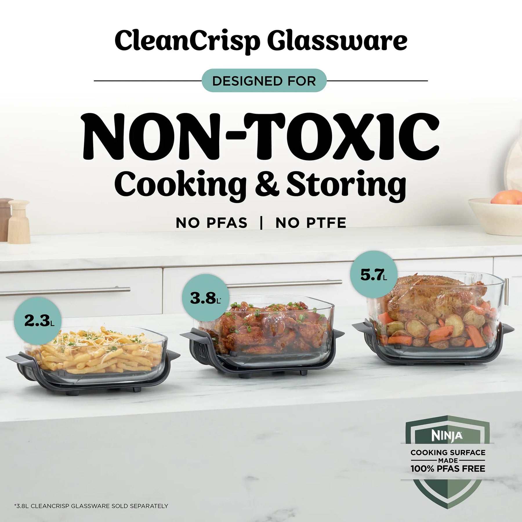 Ninja Crispi Pro 6-in-1 Countertop Glass Air Fryer
