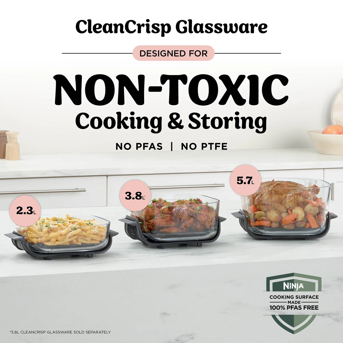 Ninja Crispi Pro 6-in-1 Countertop Glass Air Fryer