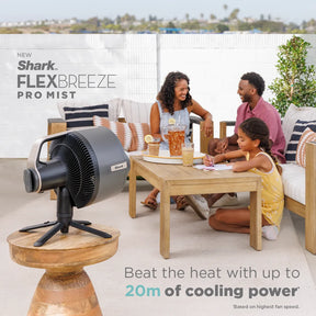 Shark FlexBreeze Pro Mist Indoor Outdoor Pedestal & Table Fan With Water Tank